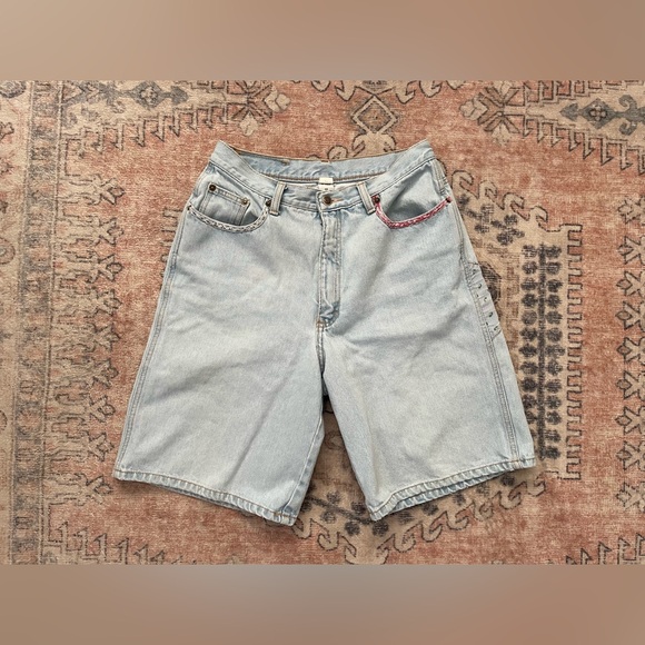 Zena Jeans Vintage Light Wash Patch Work Mom Shorts Women’s Size 12 - Picture 1 of 7